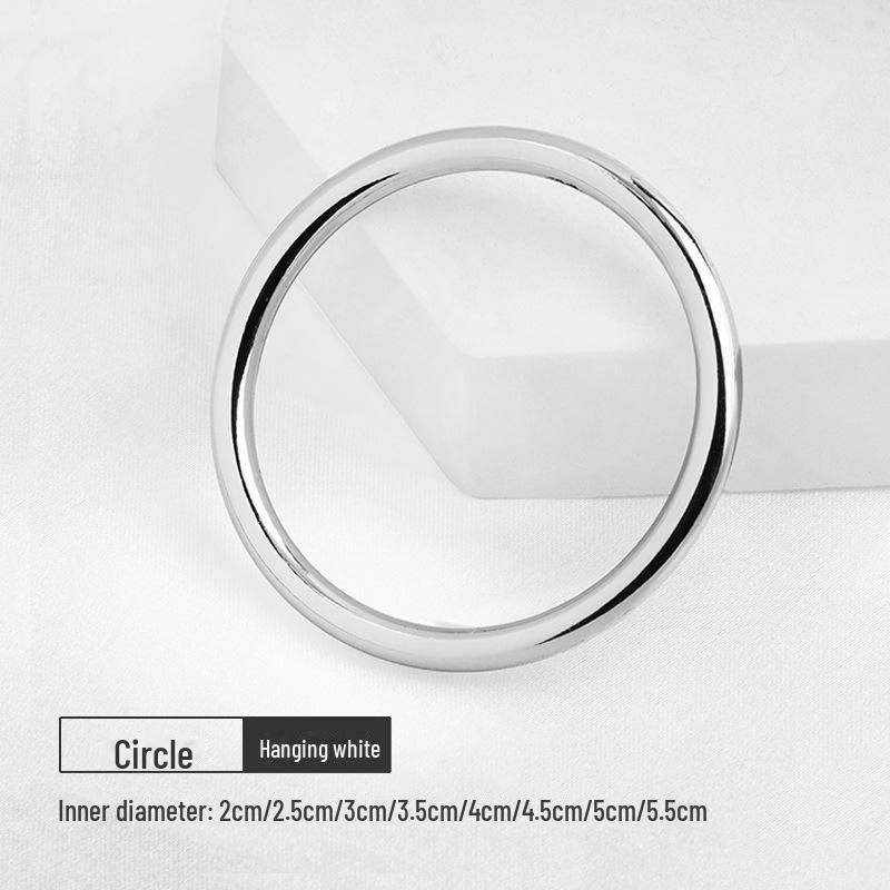 Metal O-ring Buckle Circle Buttons for Bag, Belt & Coat Waist Adjustment