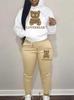 European And American Women'S Clothing Autumn And Winter Hooded Casual Sports Sweater Two-Piece Set