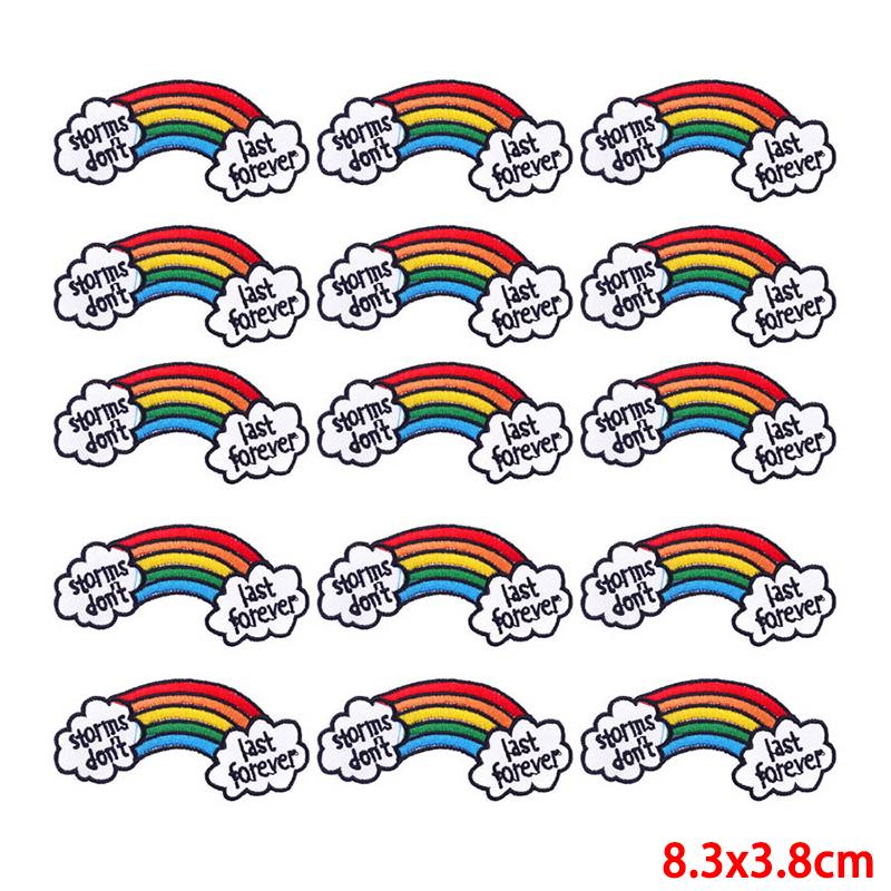 10 unids/lote parche bordado hierro en parches para ropa parches en ropa chaquetas decoración apliques suministros de costura