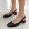 Fashion Summer Shoes For Women Sandals 2024 Large Size 52 50 Elegant Back Straps Low Heels Casual Nude Party Office Shoes Ladies Pumps