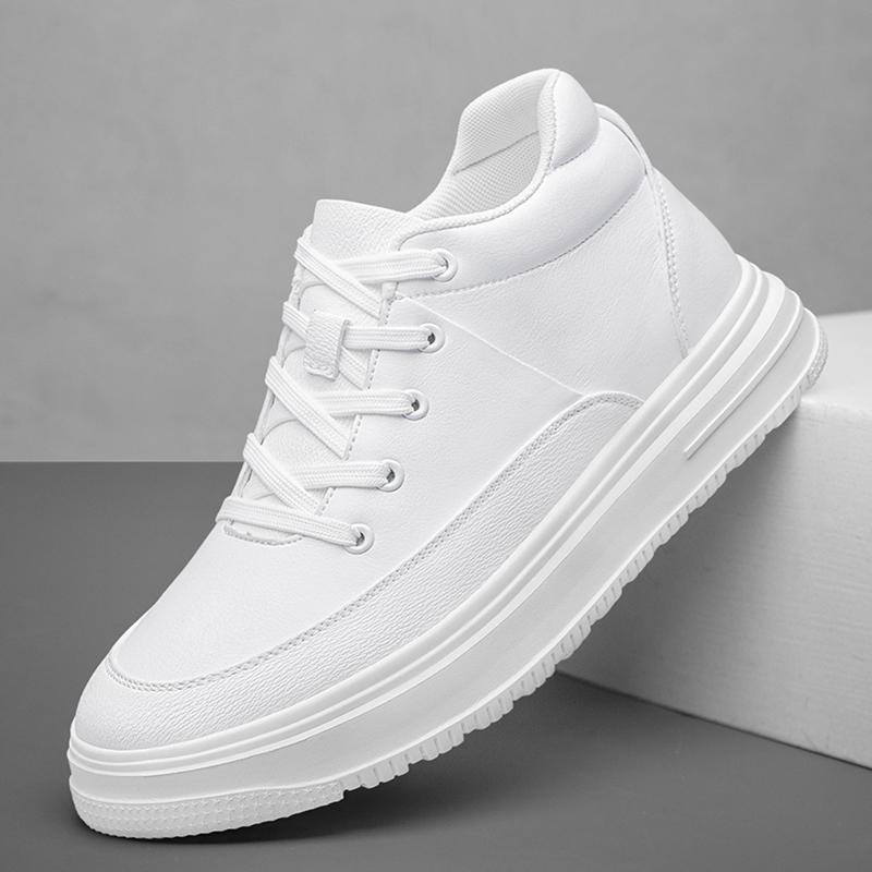 Męskie sneakersy z prawdziwej skóry, uniwersalne buty wulkanizowane outdoorowe, antypoślizgowe, sznurowane, męskie obuwie rekreacyjne do chodzenia, modne buty casualowe