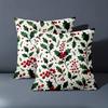 1 Pieces Christmas Holly Pattern Decorative Throw Pillows Polyester pillowcase, sofa decorative cushion cov Headboard Pillow