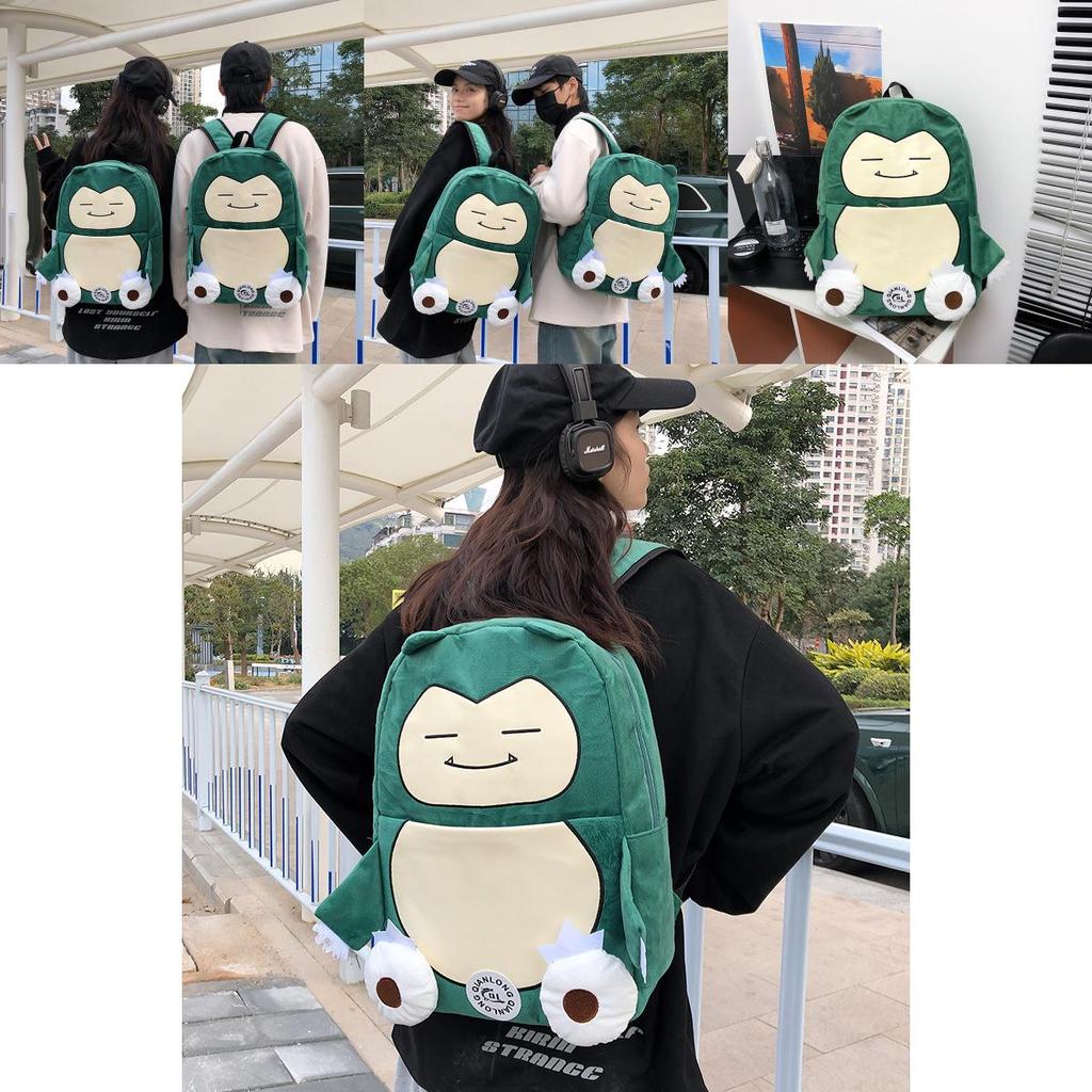Pokmon Kabigon Plüschrucksack mit atmungsaktivem Nylon für Studenten und den täglichen Gebrauch