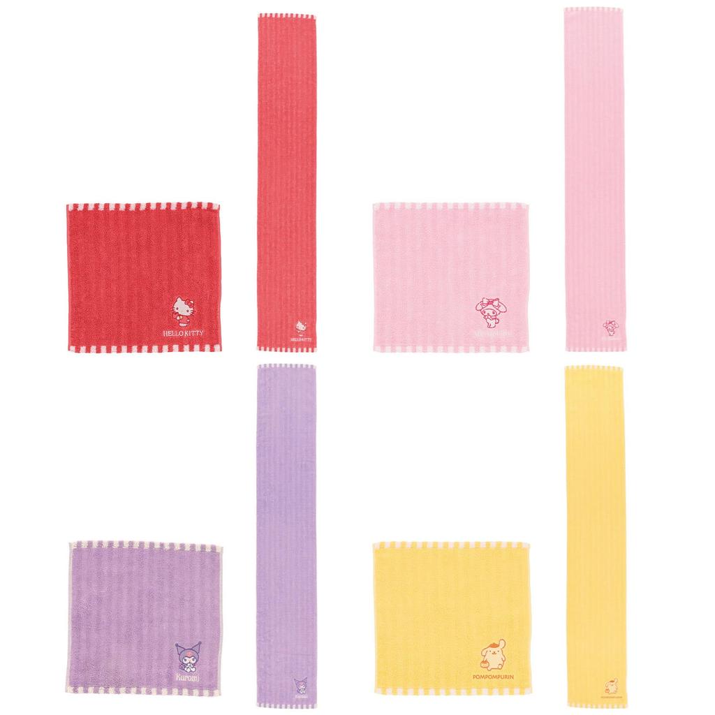 Marushin Mini Sanrio Antibacterial and Hand Birthday 3725006600 Towel, Badtz-Maru (Black), 100% Cotton, Deodorizing, Towel, Handkerchief, Gift, Gift,