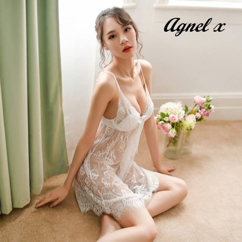 Sexiga Underkläder Underkläder Babydoll Förföriska Underkläder Trosset Set Camisole Spets Negligé Nattkläder Cosplay Genomskinlig Extrem Kinky X024 [Agnel