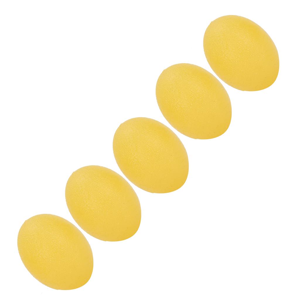 5pcs Silicone Hand Grip Ball Wrist Exercise Strength Training Massage Grip StrengthenerYellow (15