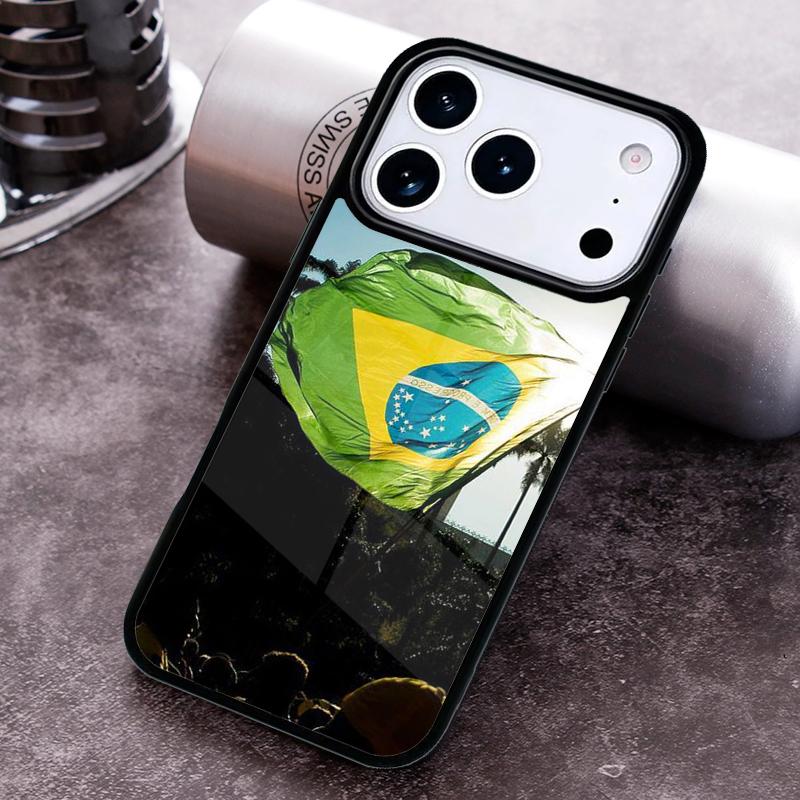 Brazil Flag Phone Case For iPhone 17 16 15 14 13 12 11 Pro Max Plus 17Air Soft Silicone Cover