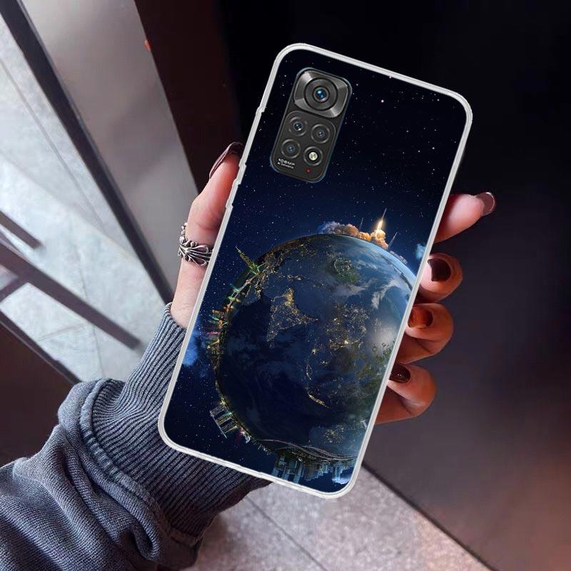Earth Stars Space Phone Case For Xiaomi Redmi Note 15 14 14S 13 12S 12 Pro Plus 11S 11 10S 10 4G Cover 11E 11T 5G Print Fundas R