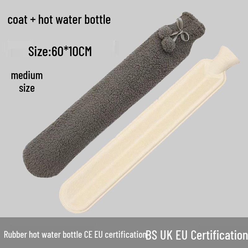 Explosion-Proof Hot Water Bottle: Rubber Design for Stomach and Feet, Long-Lasting Warmth