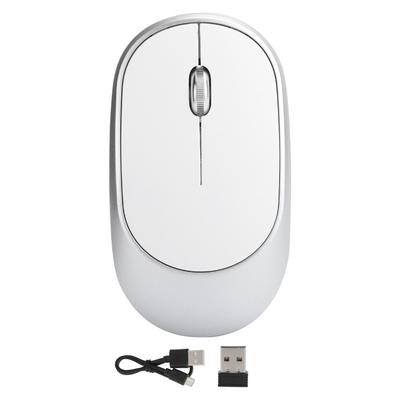 Wireless Mouse DPI Adjustable Chargable Optical Computer External Device with USB ReceiverSilver