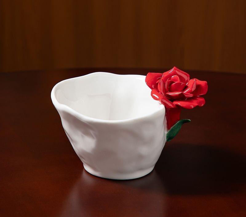 1PC Handmade Flower Cup Rose Ceramic Coffee Cup Mug Mug Souvenir Tea Cup Afternoon Tea Party Home Tableware Decoration