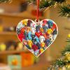 Acrylic Dachshund Ornament Festive Party Decor Dachshund Christmas Ornament for Xmas Tree Car Rearview Mirror Heart for Holiday