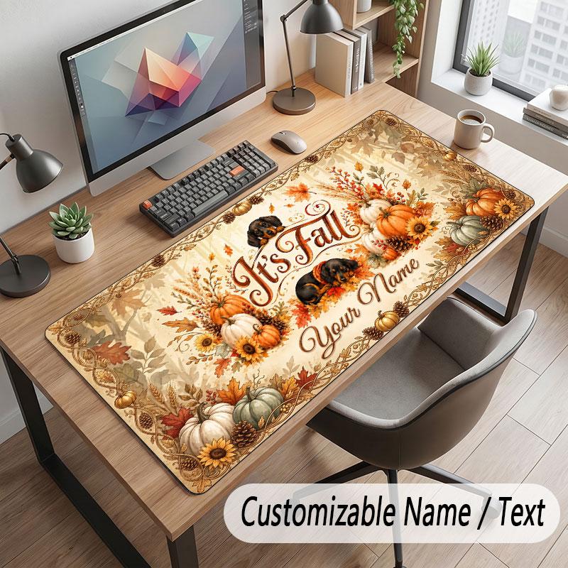 Mountain Landscape Theme Customized Mouse Pad Personalized Print Name Text Desk Mat For Home Office Table Decor
