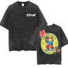 Wholesale Rap Bad Bunny DTMF World Tour Oversized Tshirt for Men Luxurious Fashionable Retro Washed Hiphop Pure Cotton Tshirt