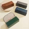 Portable Retro Style Glasses Case Pearl Velvet Inner PU Leather Eyeglasses Case Light Luxury Eyeglasses Holder Women