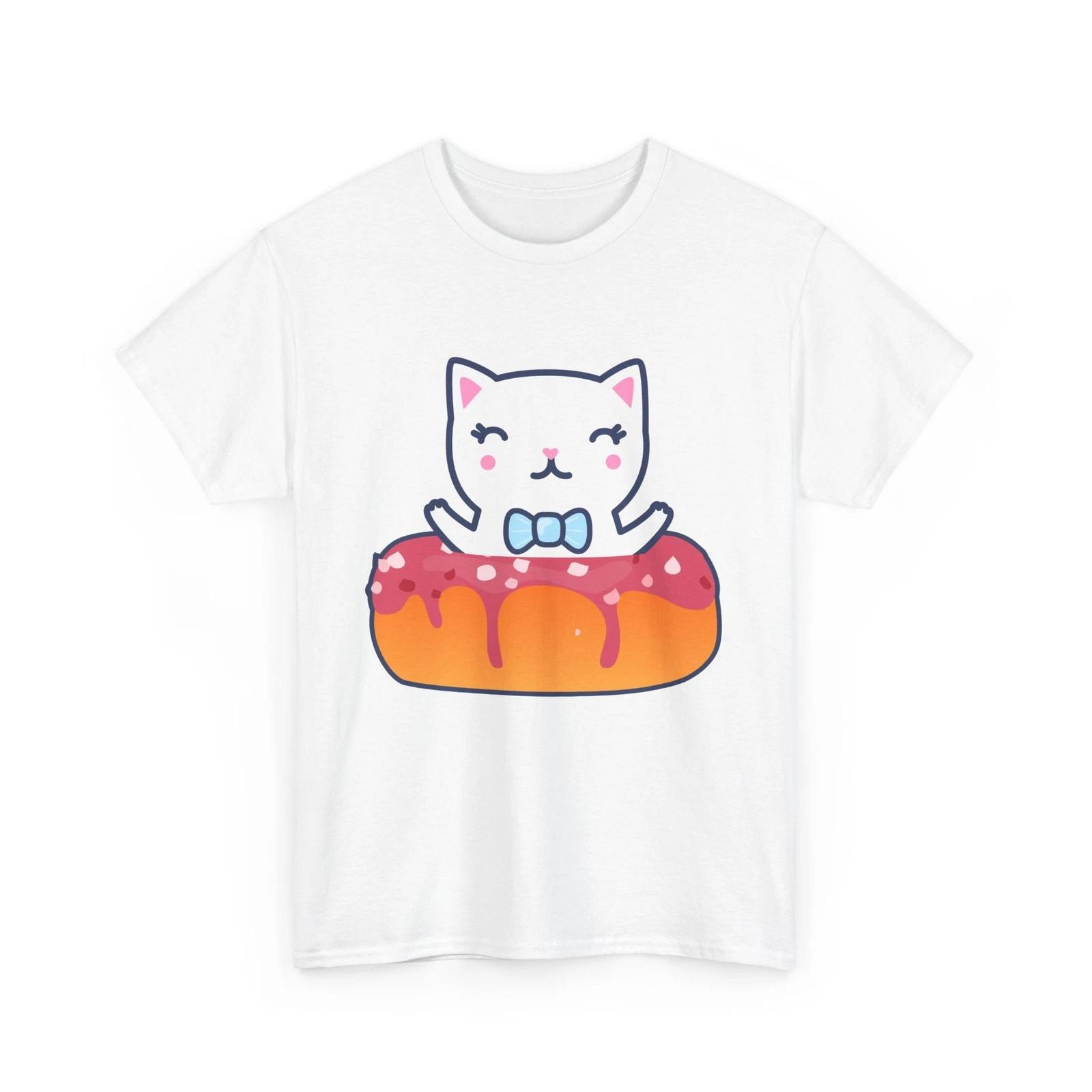 Donut Kitten Shirt, Donut Cats Kawaii Cat Lovers Girls Boys Kids Cute Shirt S