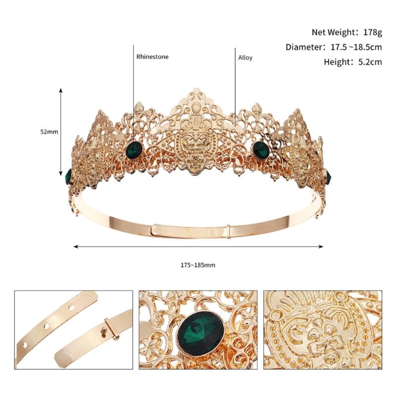 Corone Metalliche Accessori Evento Formale Cosplay Costume Diadema Principe Copricapo Matrimonio