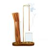 Anti-Ash Flying 2 In 1 Incense Holder Wooden Base Incense Candle Stand Yoga