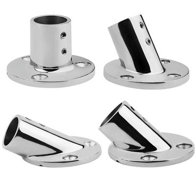 30 45 60 90 Grad Montagepfosten Edelstahl Bootsreling Beschläge Pfosten 22mm Runde Basis