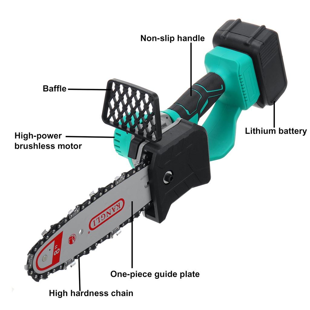 3000W 10/8 Inches Mini Pruning Saw Electric Chainsaws Removable For Fruit Tree Garden Trimming For Battery One-Handed