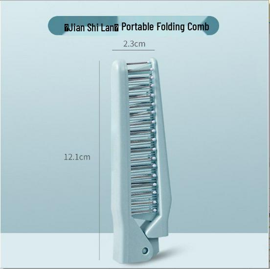 Compact Dual-Use Folding Hair Comb for Women - Ideal for Home, Dorm, and Travel