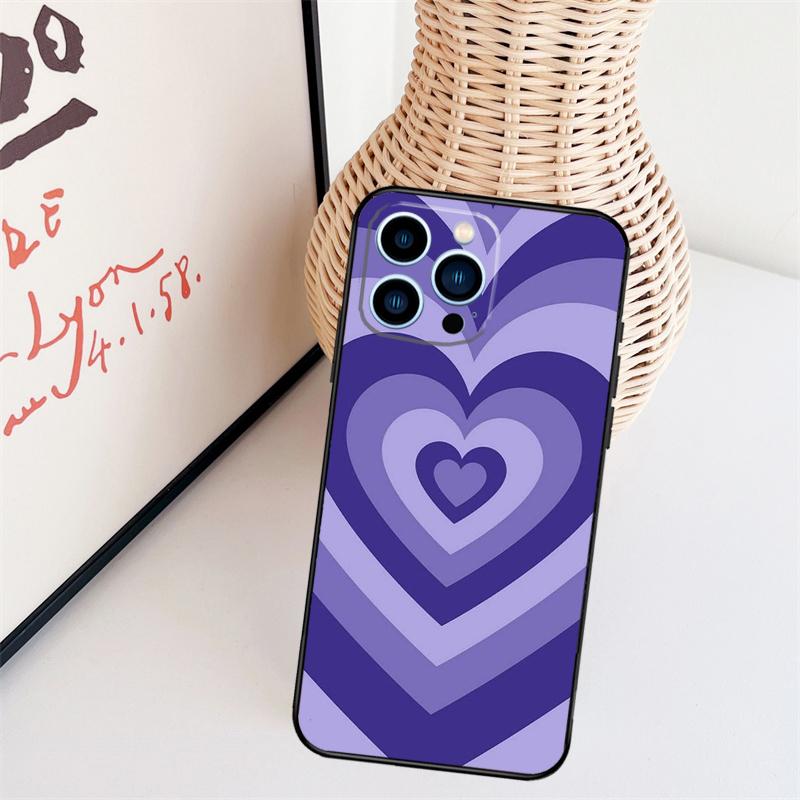 Purple Aesthetic Phone Case For iPhone 16 Pro Max 15 14 13 11 12 17 Pro Max Mini 15 16 Plus 16e 17 Air Cover