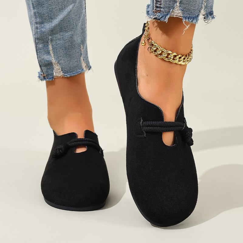 Spring and Autumn New Birkenstocks Women's Flat One-Pedal Casual Loafers Suede Round Head Single Shoes