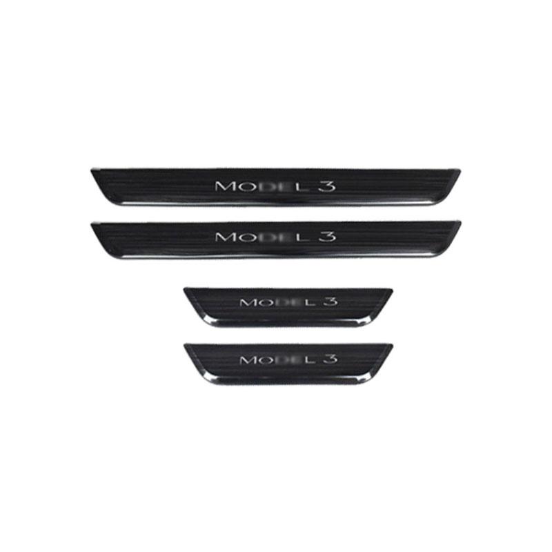 Wireless LED illuminated Pedal Car Door Sills Protector For Tesla Model 3 Y Door Edge Protectors MODEL 3 ACCESSORI Modification