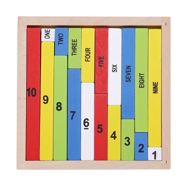 Montessori vzdělávací dřevěné hračky 1-10ciferná kognitivní matematická hračka výuka logaritmu Verze Kid Early