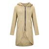 Women's Fall And Winter Casual Sweatshirt Medium Long Solid Color Hooded Sweatshirt