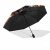 1pc Sturdy 8-Bone Auto Umbrella, Stylish Tiger Umbrella, Digital Printed, Foldable Umbrella for On-the-Go Outdoor Use