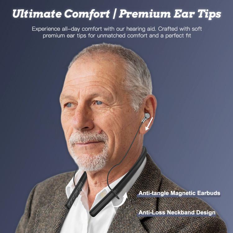 Neck-hanging 16-channel Bluetooth Hearing Aid Rechargeable Sound Amplifier for The Elderly