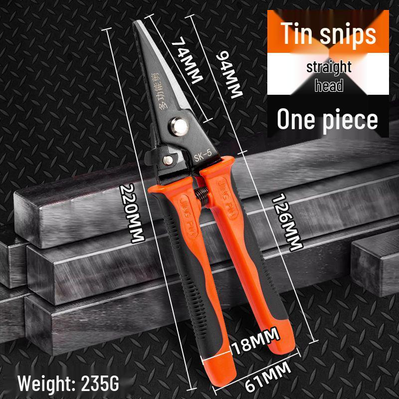 Multifunctional Stainless Steel Tin Snips for Aluminum Composite Panels and Steel Keel Ceilings