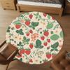 1pc strawberry floral Round Chair mat Area Rug - Non-Slip, Floor Mat for Office, Bedroom, and Indoor Decor c1118170