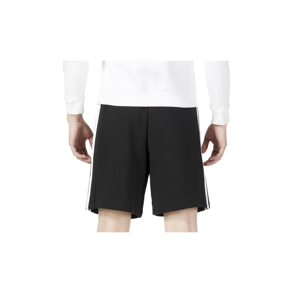 Adidas Logo Embroidered Elastic Waist Striped Straight Breathable Shorts Men Bottoms Black IC9435