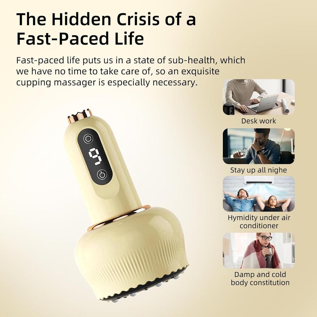 Electric Cupping Device, 4-in-1 Cupping Device, Electric Infrared with 9 Gears, Electric Guasha Device, Cupping Set for Pain Relief