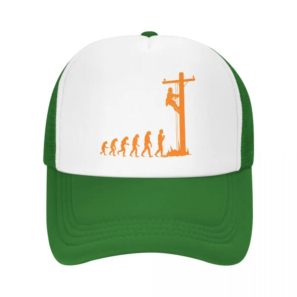 Cool Unique Evolution Of LineUnisex Baseball Cap Unisex Women Breathable Funny Electrician Gift Trucker Hat Outdoor Snapback Hats