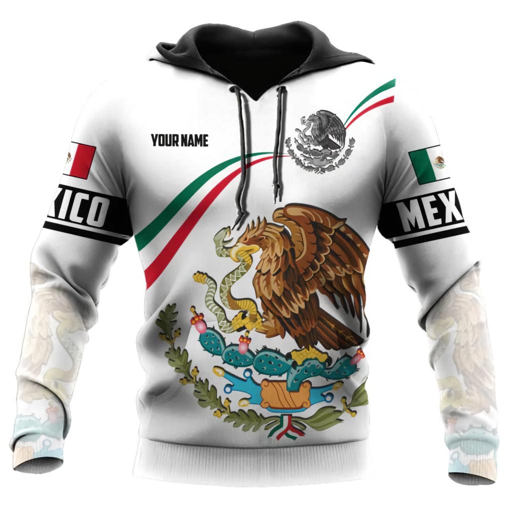 2025 Europe, America, Europe and America men's sweater Mexico logo boys sweater 3D printing autumn and winter hooded sweater