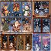Window Cling Merry Christmas Window Stickers Holiday Window Decoration Festival Ornament