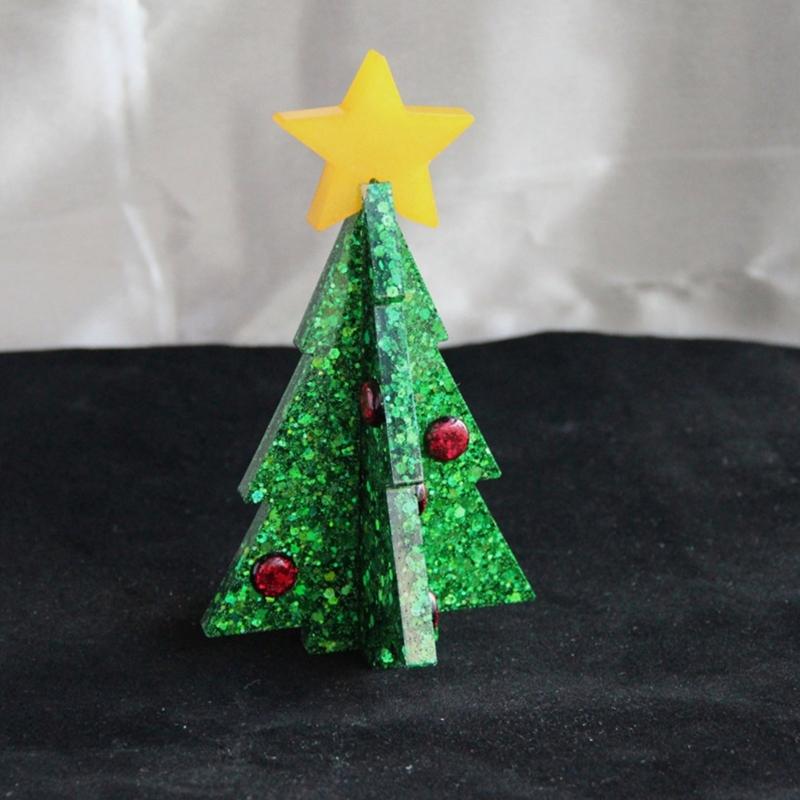 Christmas Tree 3D Puzzle Ornament Silicone Mold Perfect for Handcrafting Christmas Decorations for Home or Office