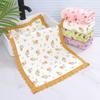 4pcs Lace-trimmed Towel Coral Fleece Soft Thickened Absorbent Family Couple Face Towel Face Towel