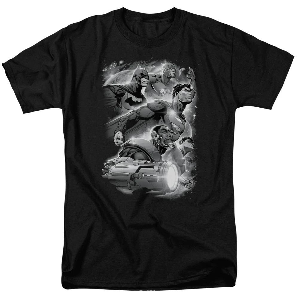 DC Comics - Justice League - Atmospheric - Adult Unisex T-Shirt - Black XL