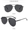 High-End Men's Retro Double Bridge Aviator Sunglasses - Fashionable Metal Goggles for Sun Protection