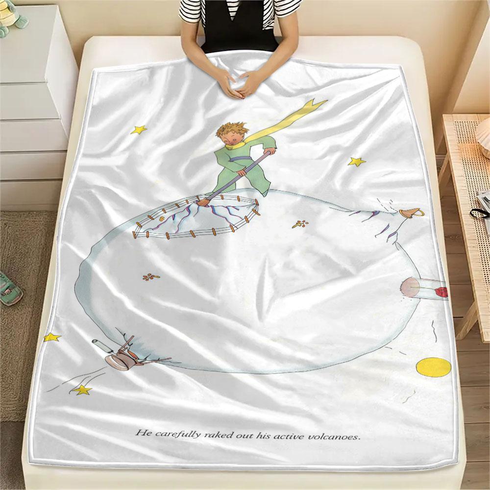 1PC Little Prince Bloom Blanket, High quality Comfortable for All Seasons, Home Decor, Warmth and Comfort