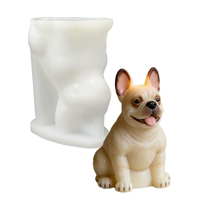 

Creative French Bulldog Silicone Candle Mould For Customes Aromatherapys And Decoration 1