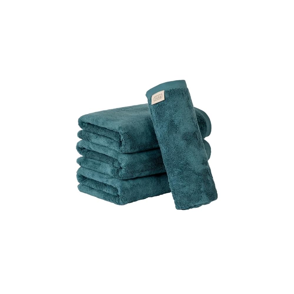 Towel Research Institute Natural Softness 024 Bath Towel Dark Blue 4-Piece Set Soft, Thick, Smooth,
