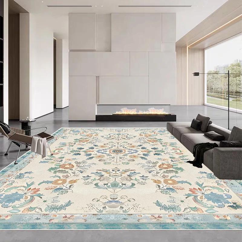 European Style Big Living Room Carpets Home Decoration Luxury Bedroom Rug Lounge Non-slip Room Decoration Home Mats Customizable