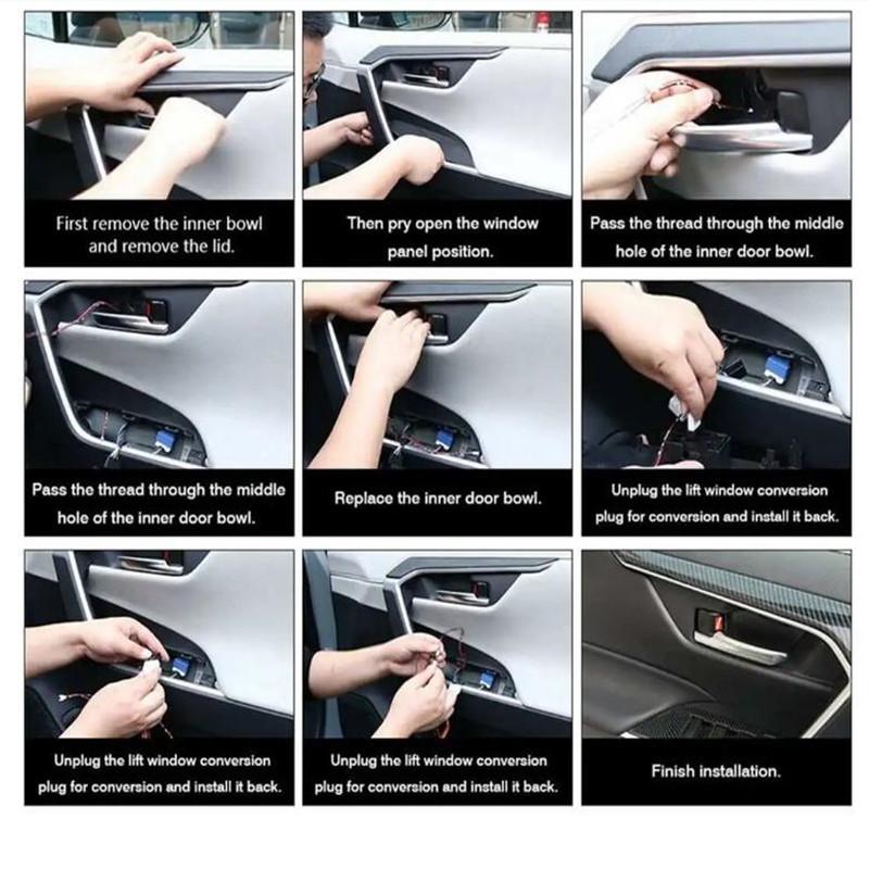 For -2024 Toyota RAV4 Interior Door Bowl Lamp Refitting Handle Led Atmosphere Light Car Inner Ambient Decorative LampLight