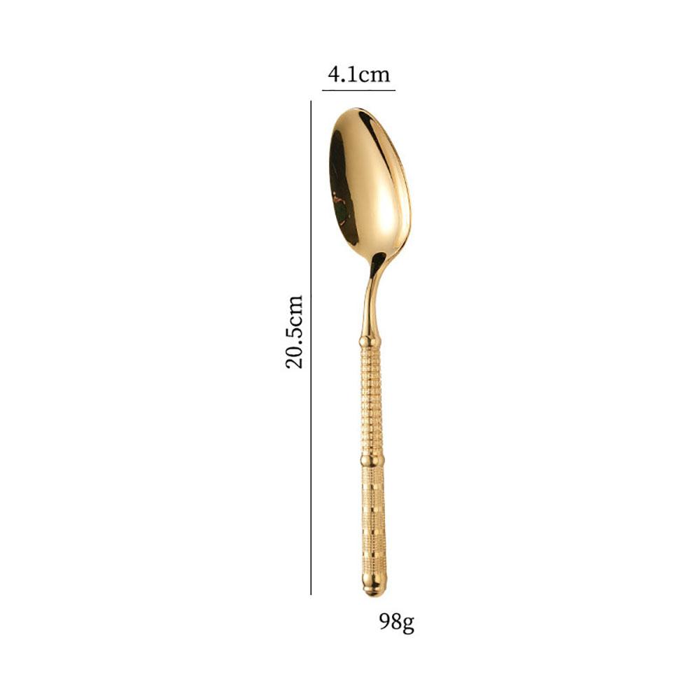 Light Luxury Stainless Steel Tableware Embossed Floral Pattern Knife Fork Spoon Set Durable Silverware for Home Restaurant