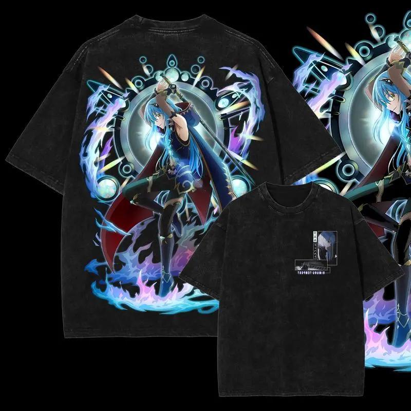 

Anime That Time I Got Reincarnated As A Slime Rimuru Tempest Printed Tee Men Women Cotton Tshirts Washed T-shirt Casual T Shirt XXL чёрный